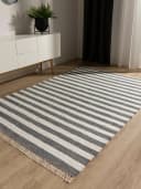 benuta Teppich Tom Rechteckig 5 mm Wohnzimmer Esszimmer Schlafzimmer Flur Grau/Weiß Bild 2