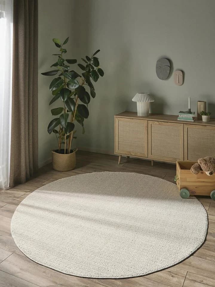 benuta Teppich rund Ethno-Style Wohnzimmer