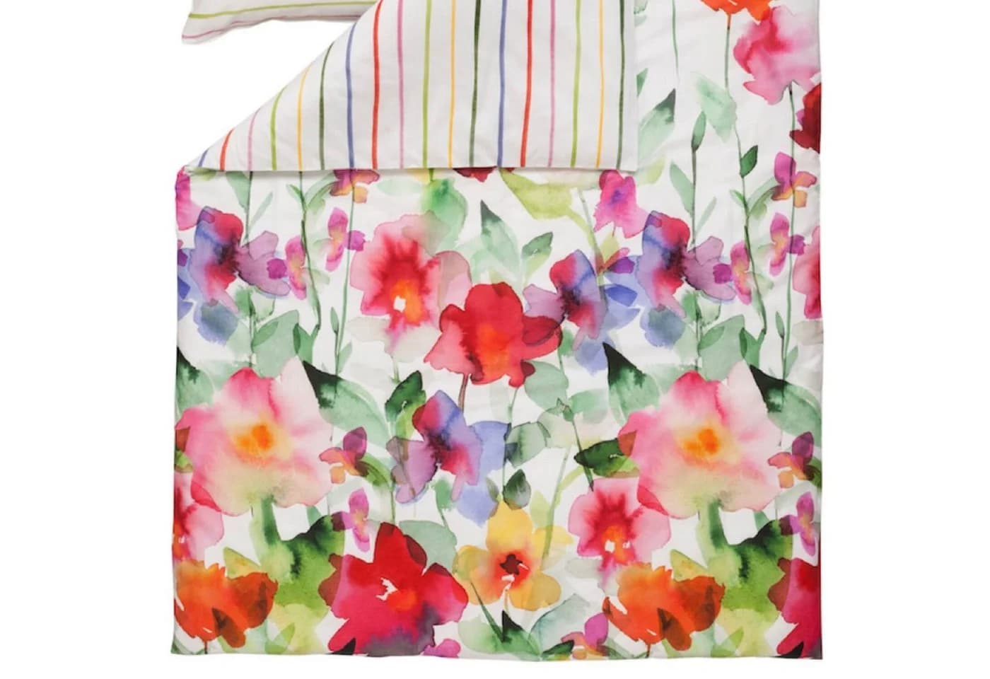 Estella Bettwäsche Aquarell Blumenwiese Mako-Satin Bunt - Bild 3