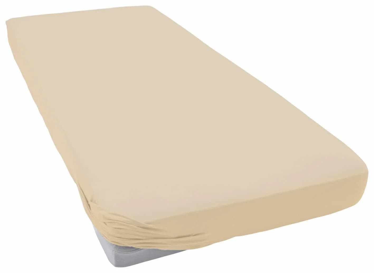 ESTELLA Spannbettlaken Jersey Topper Beige Natur 200cm