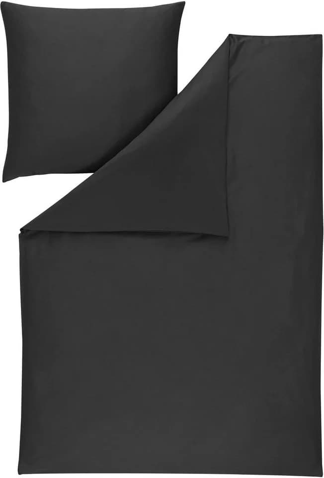 ESTELLA Valetta Bettwäsche Set Anthrazit Mako-Satin 100% Baumwolle