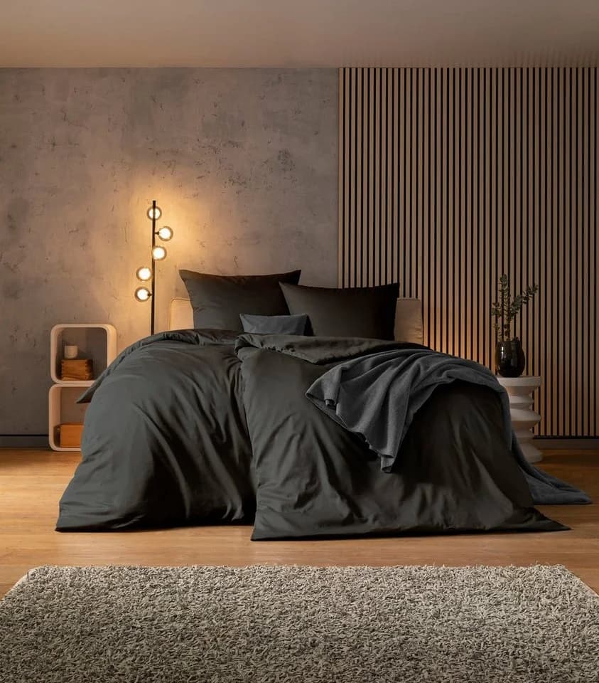 ESTELLA Valetta Bettwäsche Set Anthrazit Mako-Satin 100% Baumwolle - Bild 2