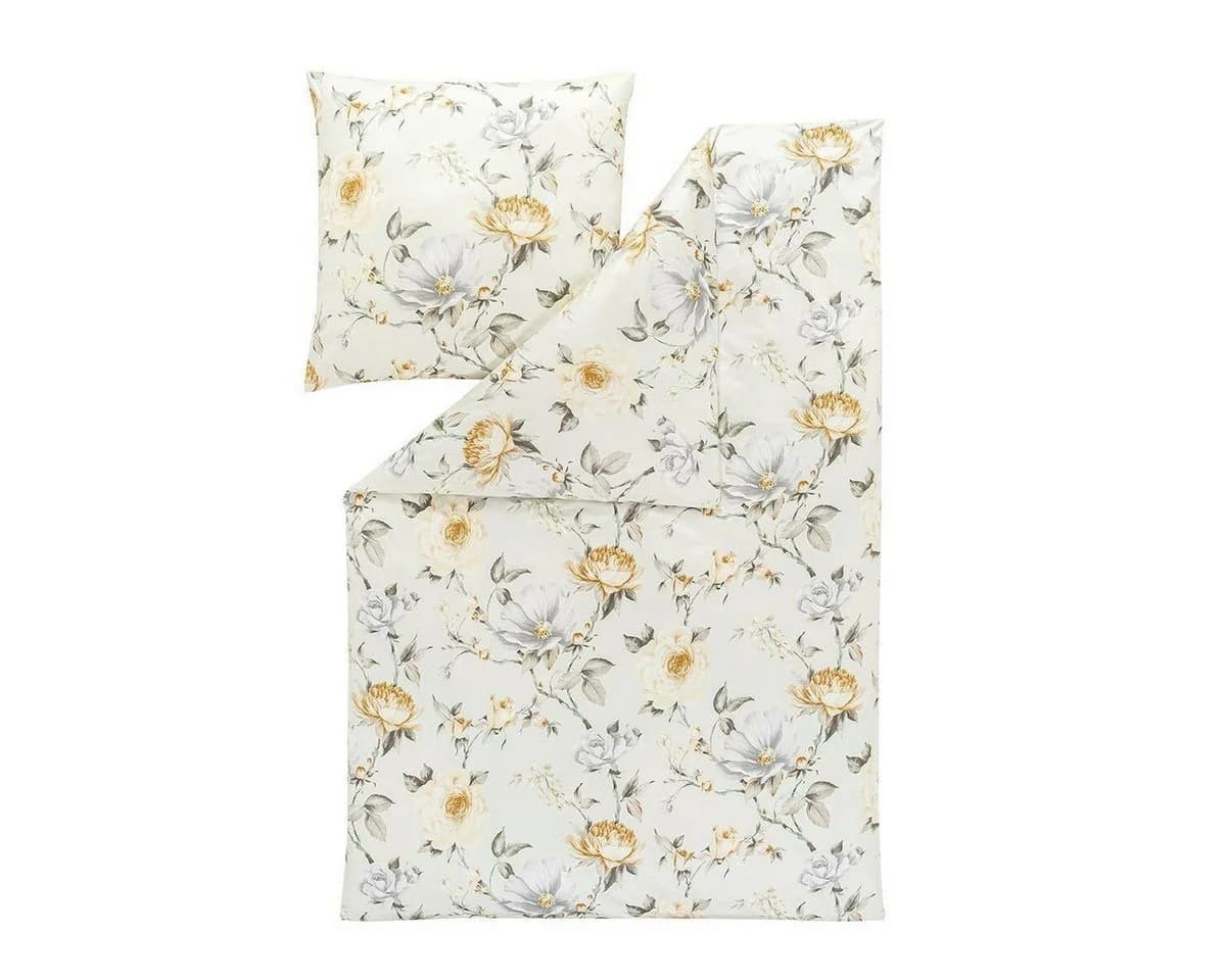 Estella Mako-Jersey Bettwäsche 135x200 Beige Floral