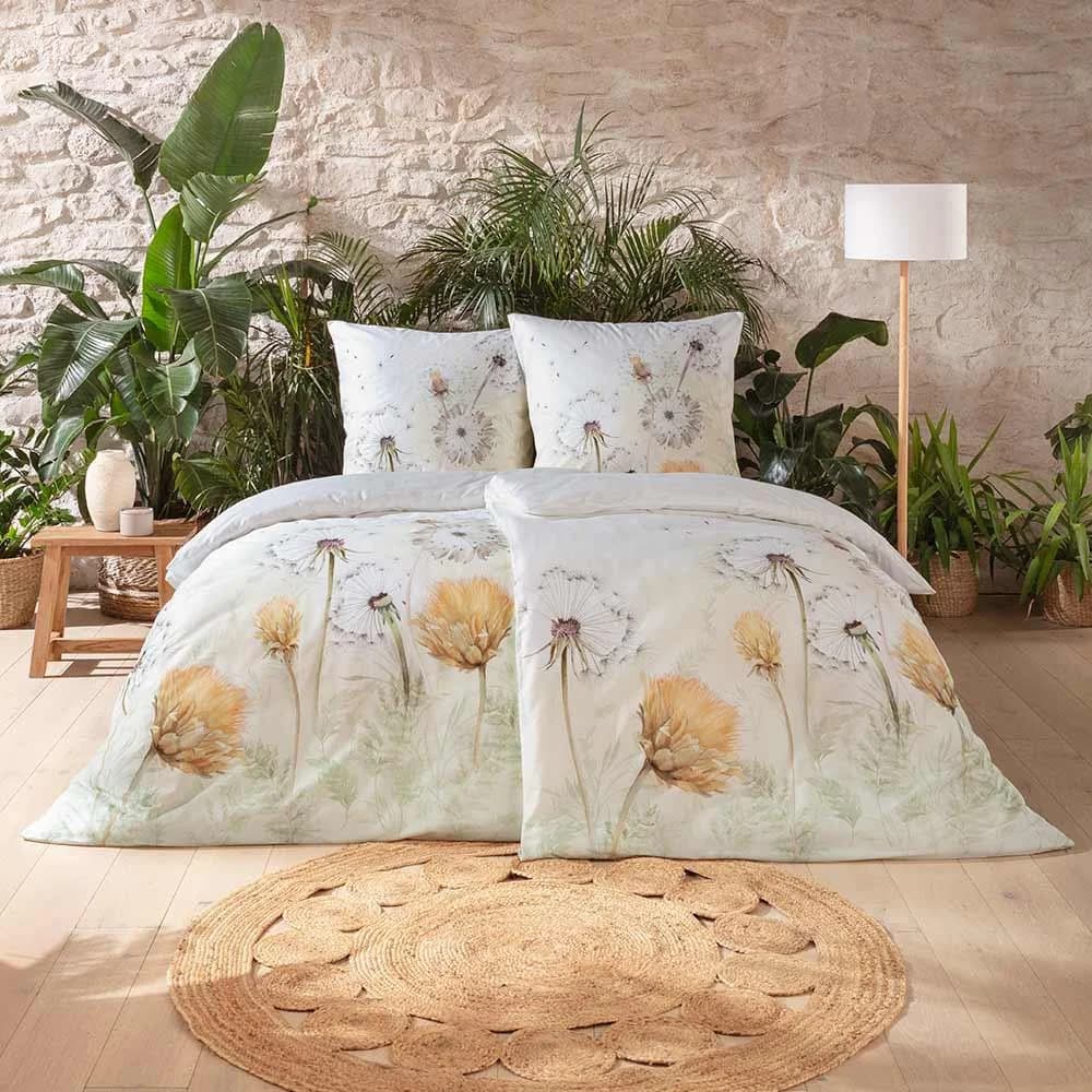 Estella Bettwäsche Estrella Natur Floral Bio-Baumwolle