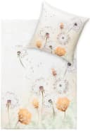 ESTELLA Bettwäsche Set 2-tlg. Beige Floral Satin Bio-Baumwolle Bild 1