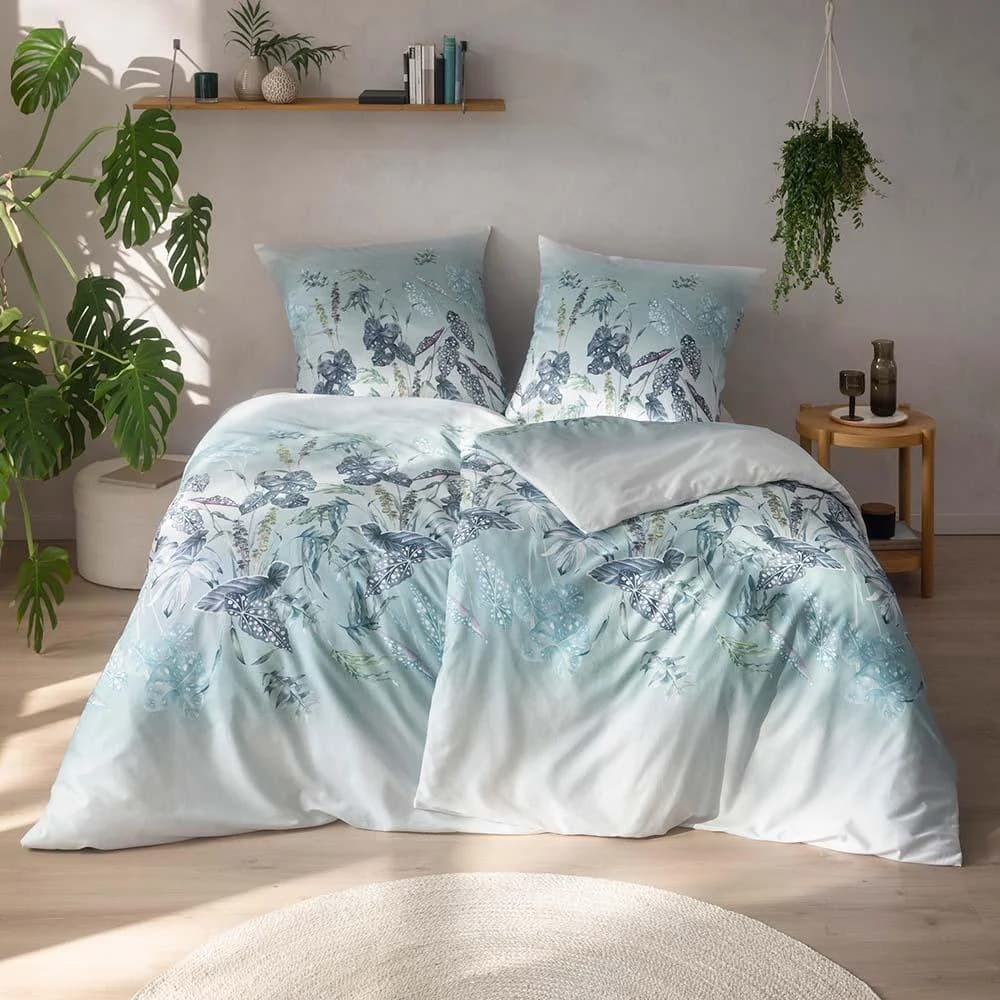 ESTELLA Bettwäsche Soraia Azur Satin 100% Bio-Baumwolle