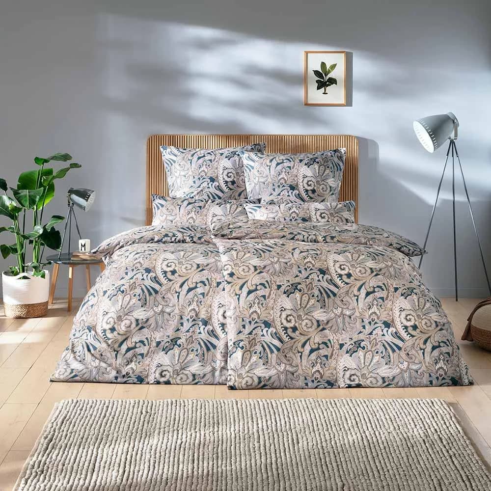 ESTELLA Bettwäsche Anastasia Navy Mako-Satin 100% Baumwolle