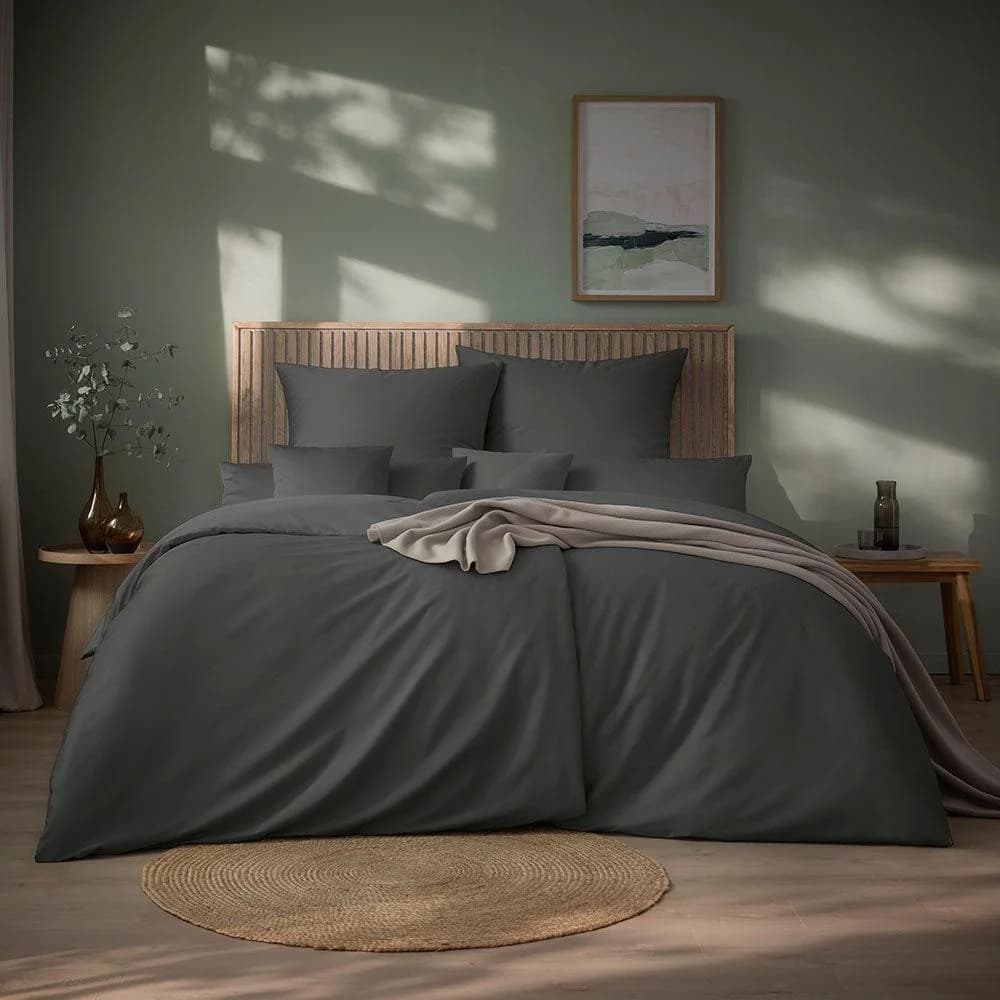 Estella Bettwäsche Valetta Grau Mako-Satin