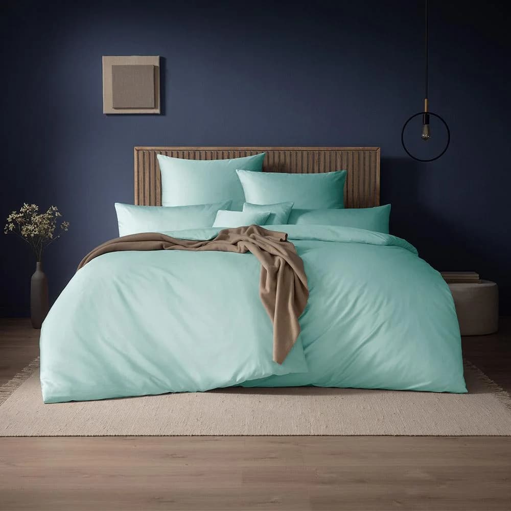 Estella Bettwäsche Valetta Azur Mako-Satin