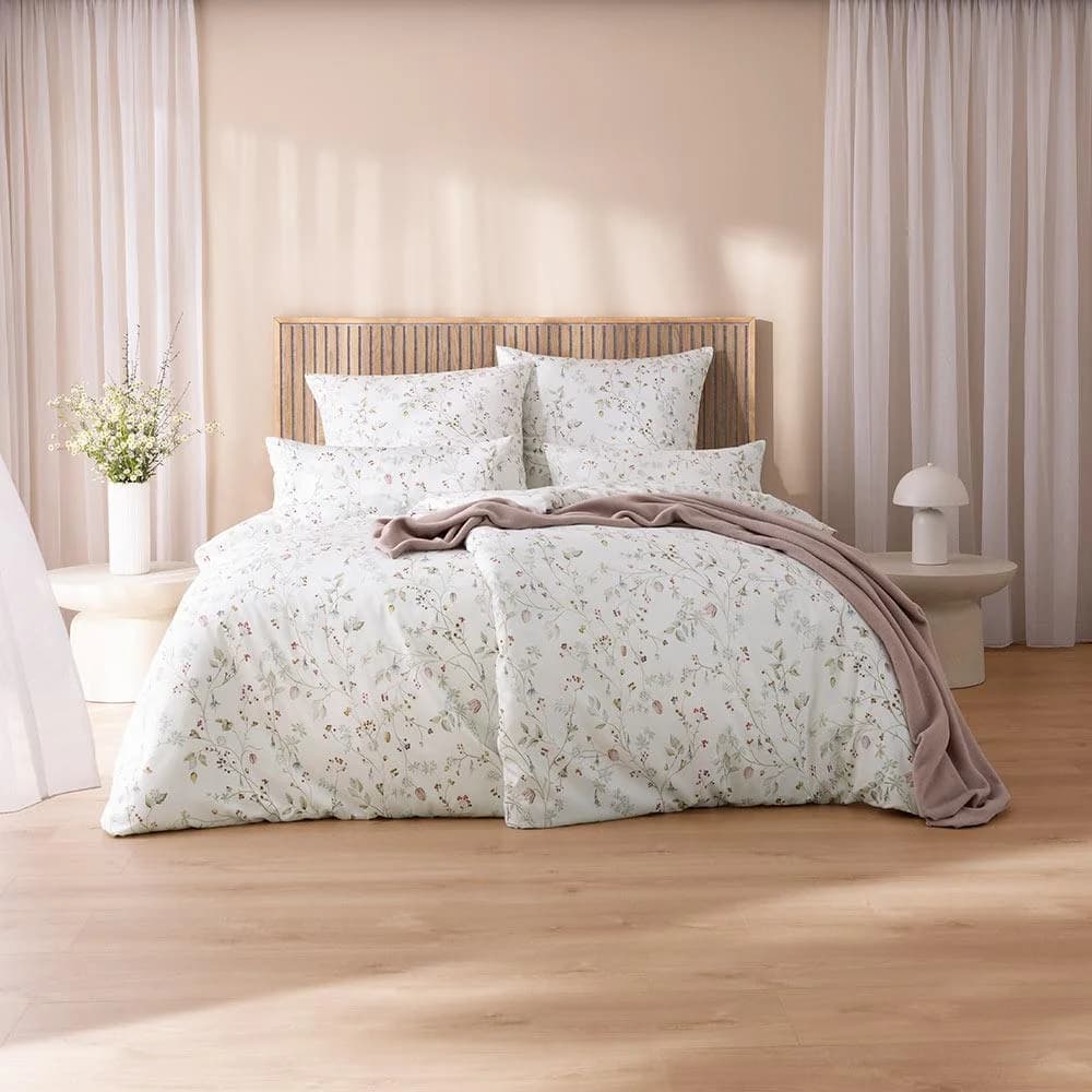 Bettwäsche ESTELLA "Christa" Weiß Floral