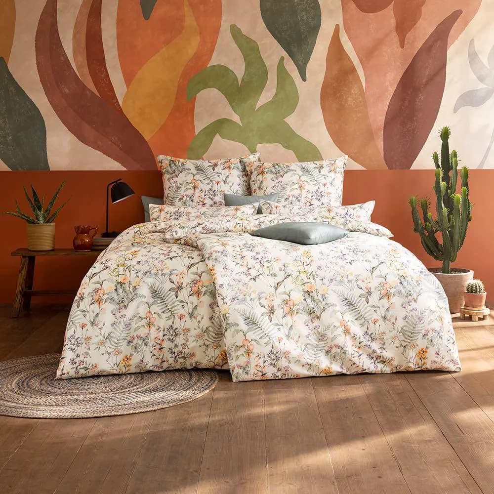 Bettwäsche ESTELLA Cordula 450 apricot Mako-Satin