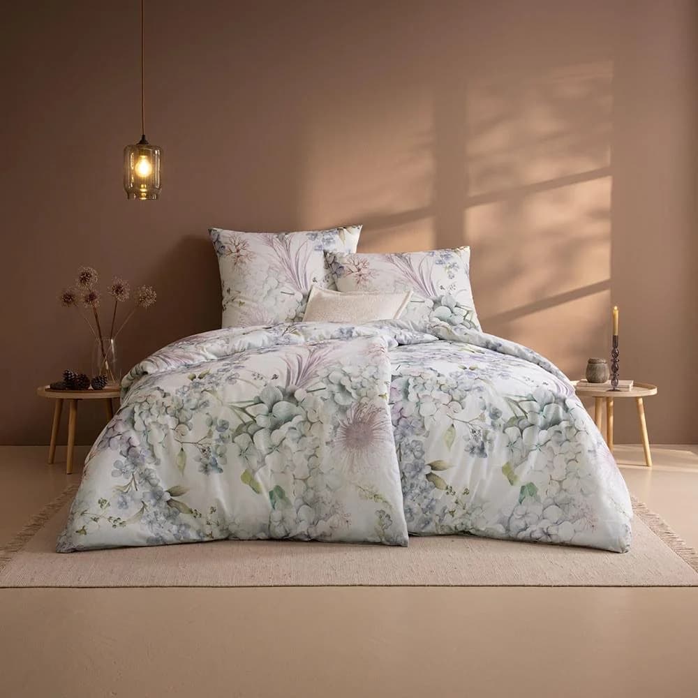 Estella Bettwäsche Winter Bloom Flanell Silber 2-teilig