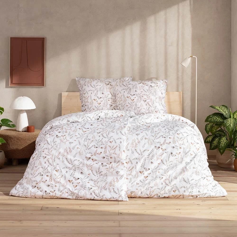 ESTELLA Bettwäsche Alexandra Satin 100% Bio-Baumwolle Hellgrau