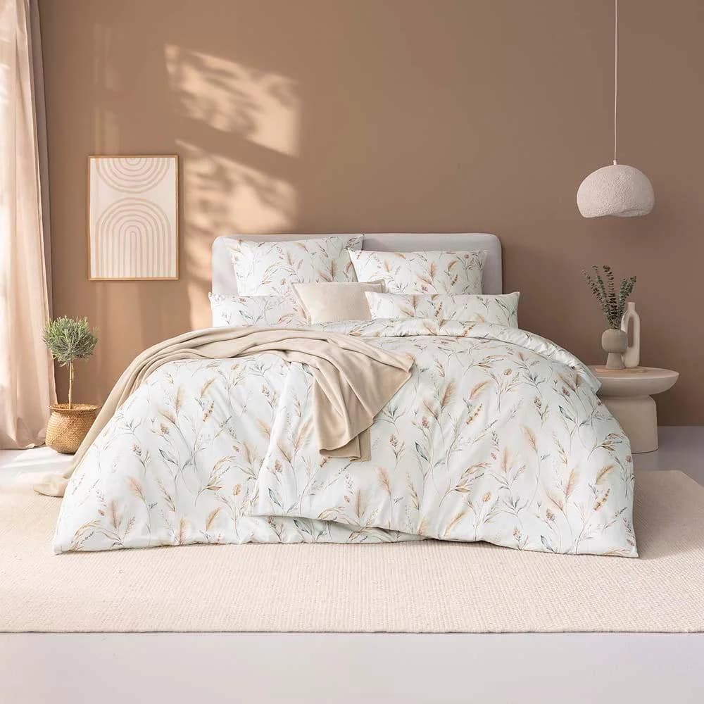 ESTELLA Elvira Bettwäsche Set 3-tlg. Natur Satin 100% Baumwolle