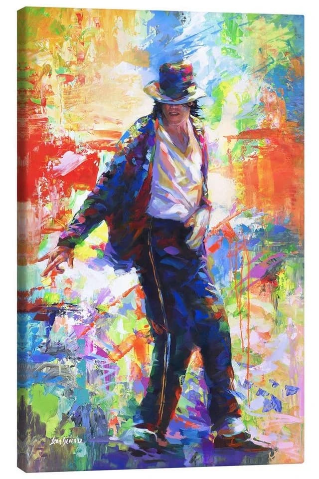Posterlounge Leinwandbild Michael Jackson II Leon Devenice Bunt - Bild 2