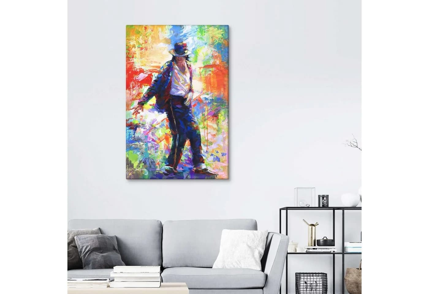 Posterlounge Leinwandbild Michael Jackson II Leon Devenice Bunt - Bild 4