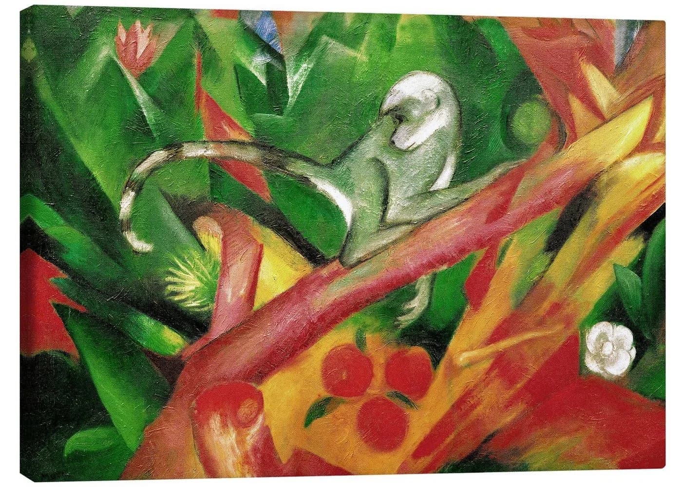Posterlounge Leinwandbild Das Äffchen Franz Marc Grün - Bild 2