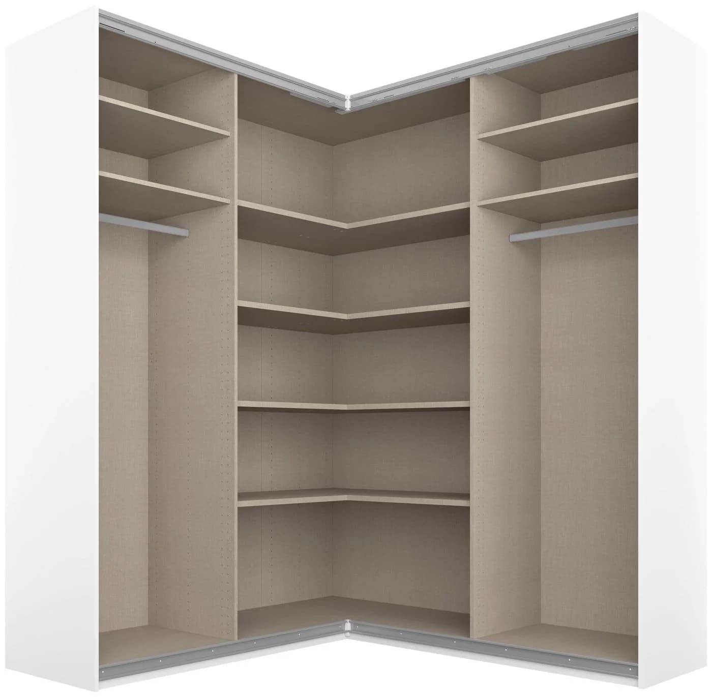 RAUCH QUADRA Eckschrank Schwebetürenschrank Grau Hochglanz - Bild 3