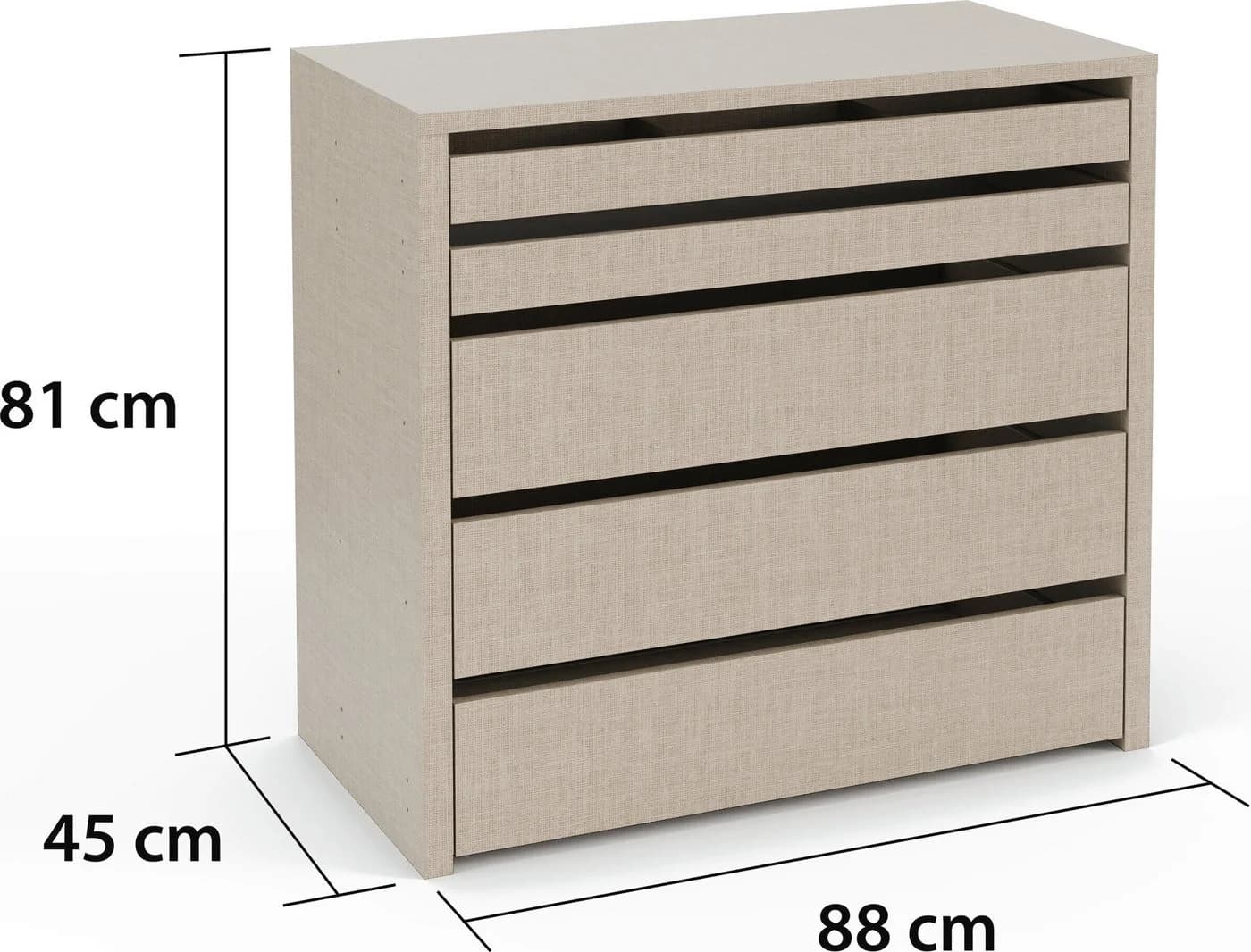 rauch Schubladeneinsatz 5 Schubladen für 90 cm Schränke - Bild 5