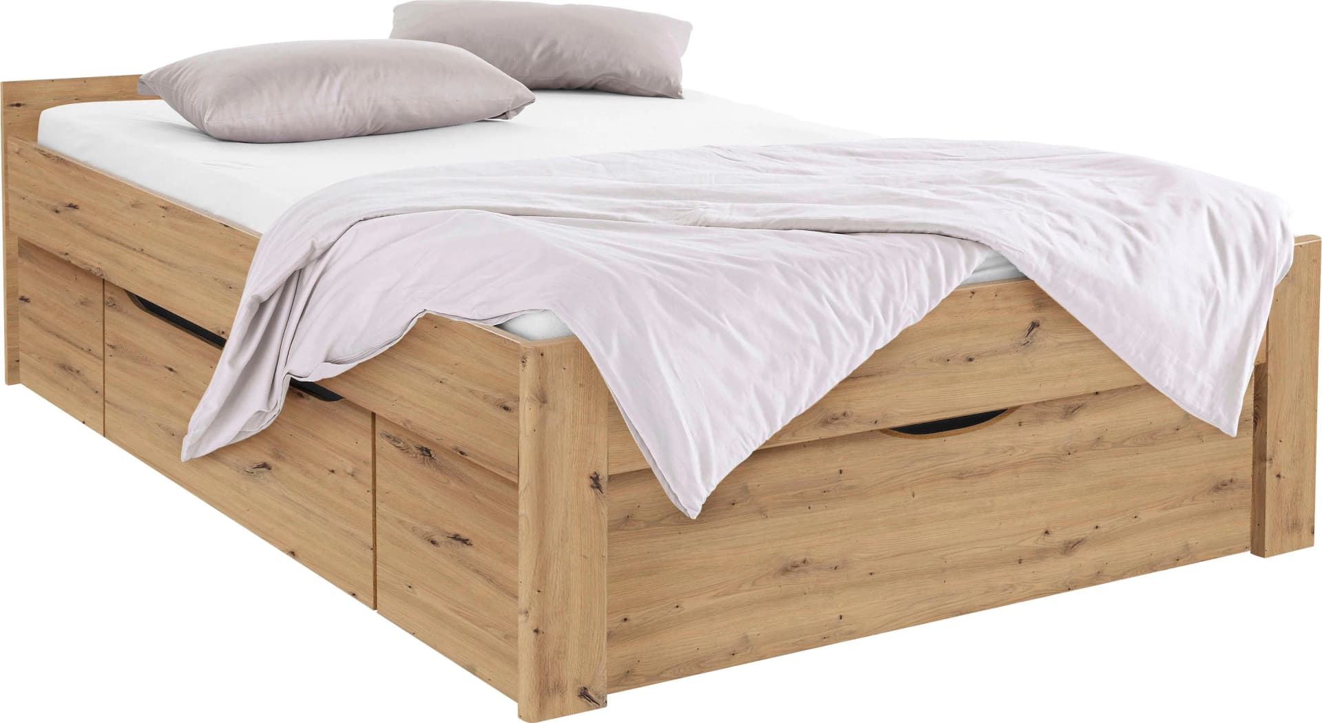 Rauch Bett Scala mit 3 Schubkästen Eichefarben Artisan