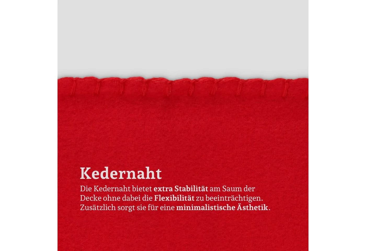 Bestlivings Wohndecke Fleece mit Kettelrand rot 130x170 cm - Bild 3