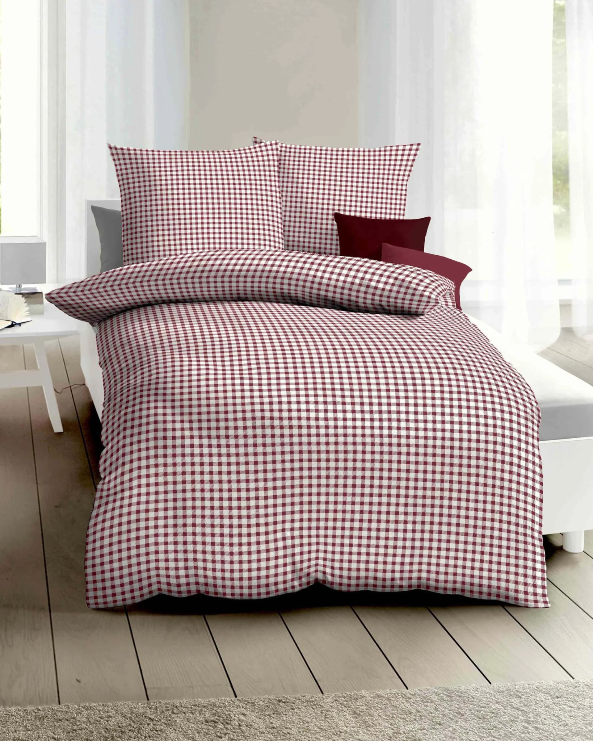 Kaeppel Bettwäsche Vichy Karo Rot 155x220 cm 2-teilig