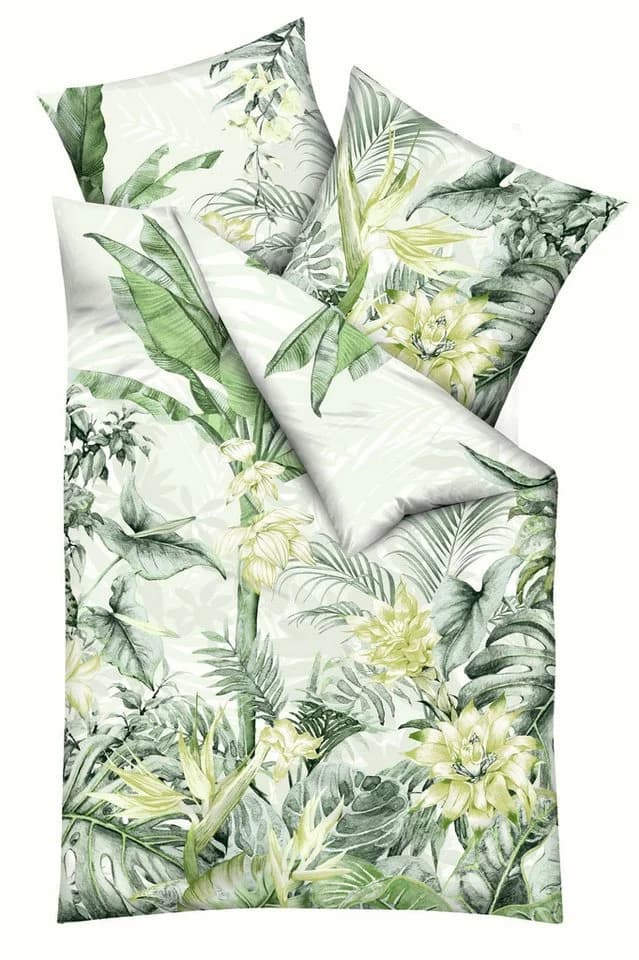 Kaeppel Bettwäsche 135x200cm Junglepracht Grün Mako-Satin 2-teilig - Bild 2
