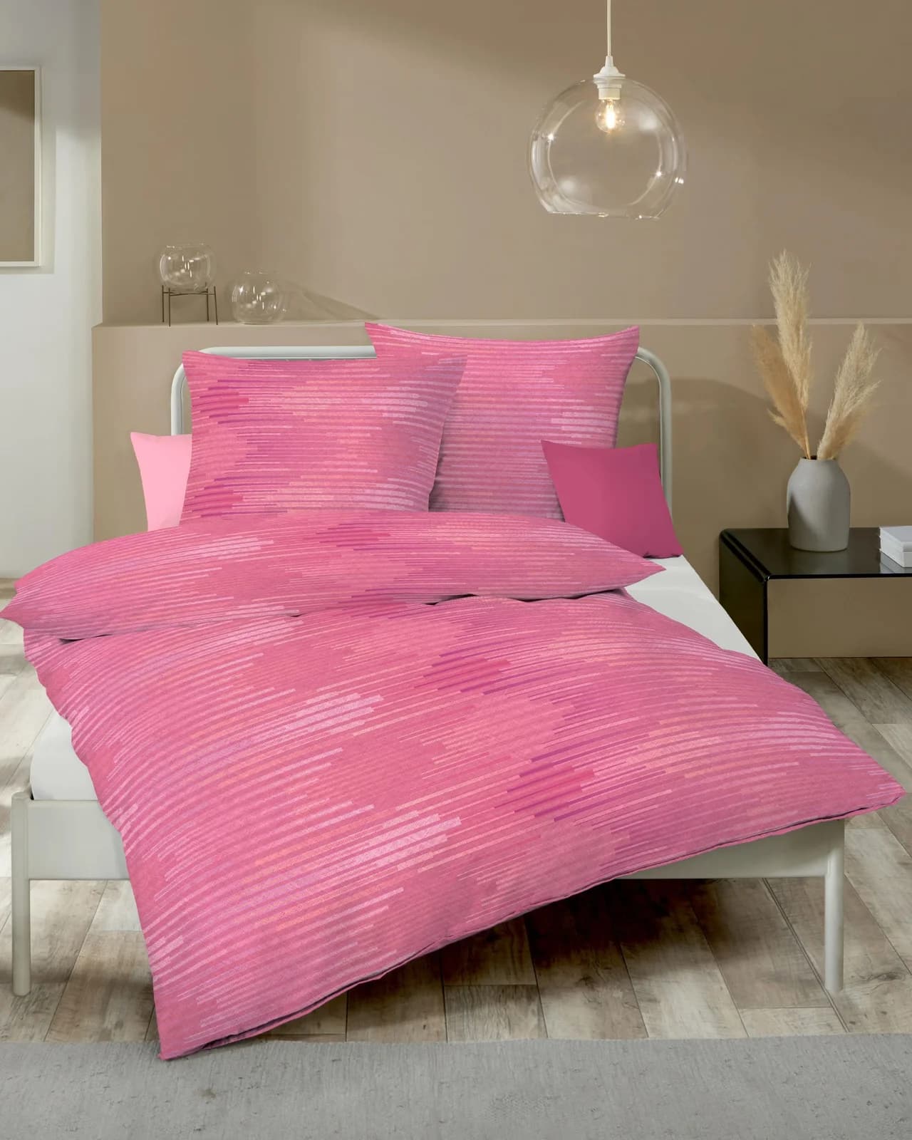 Kaeppel Bettwäsche Ikat Pink Mako-Satin 2-tlg.