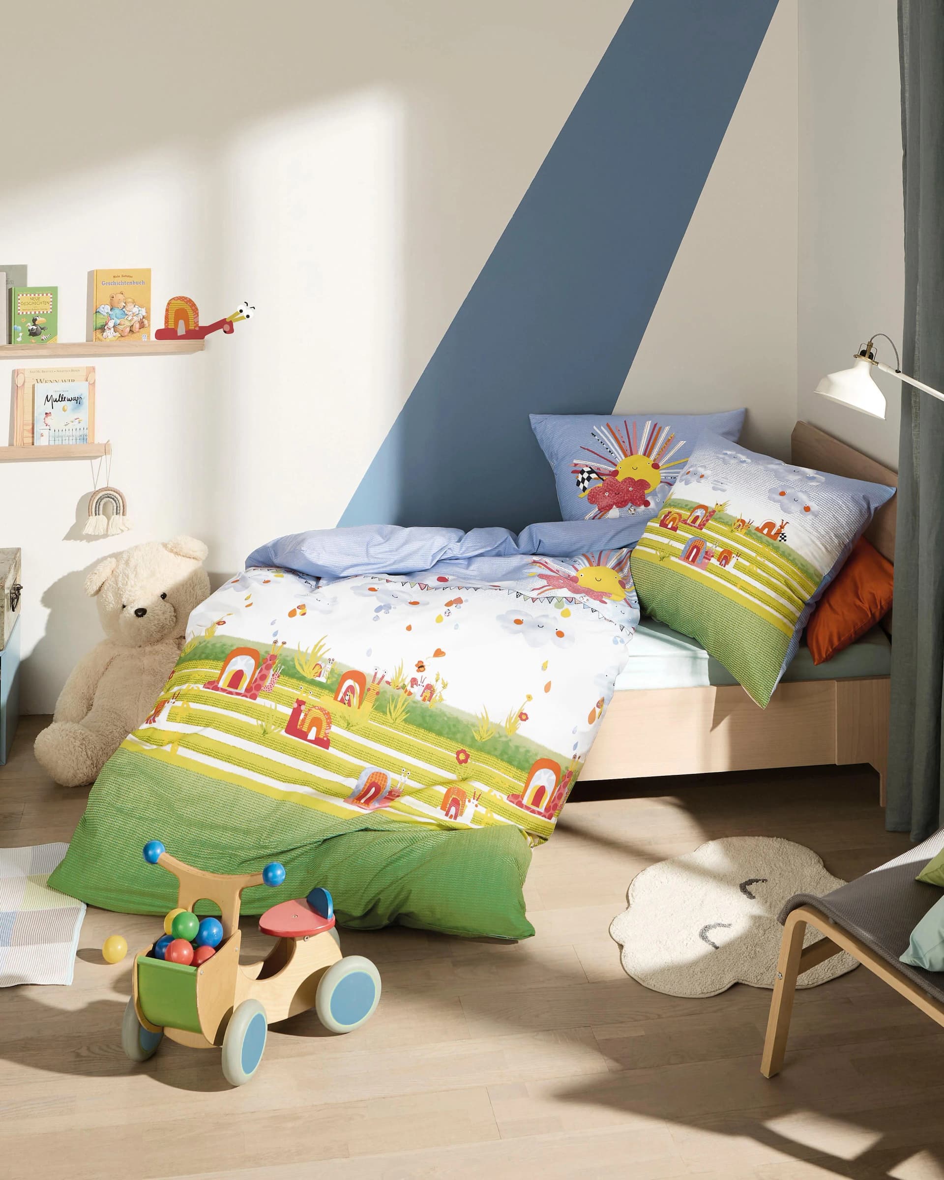Kinderbettwäsche KAEPPEL Regenbogenrennschnecken