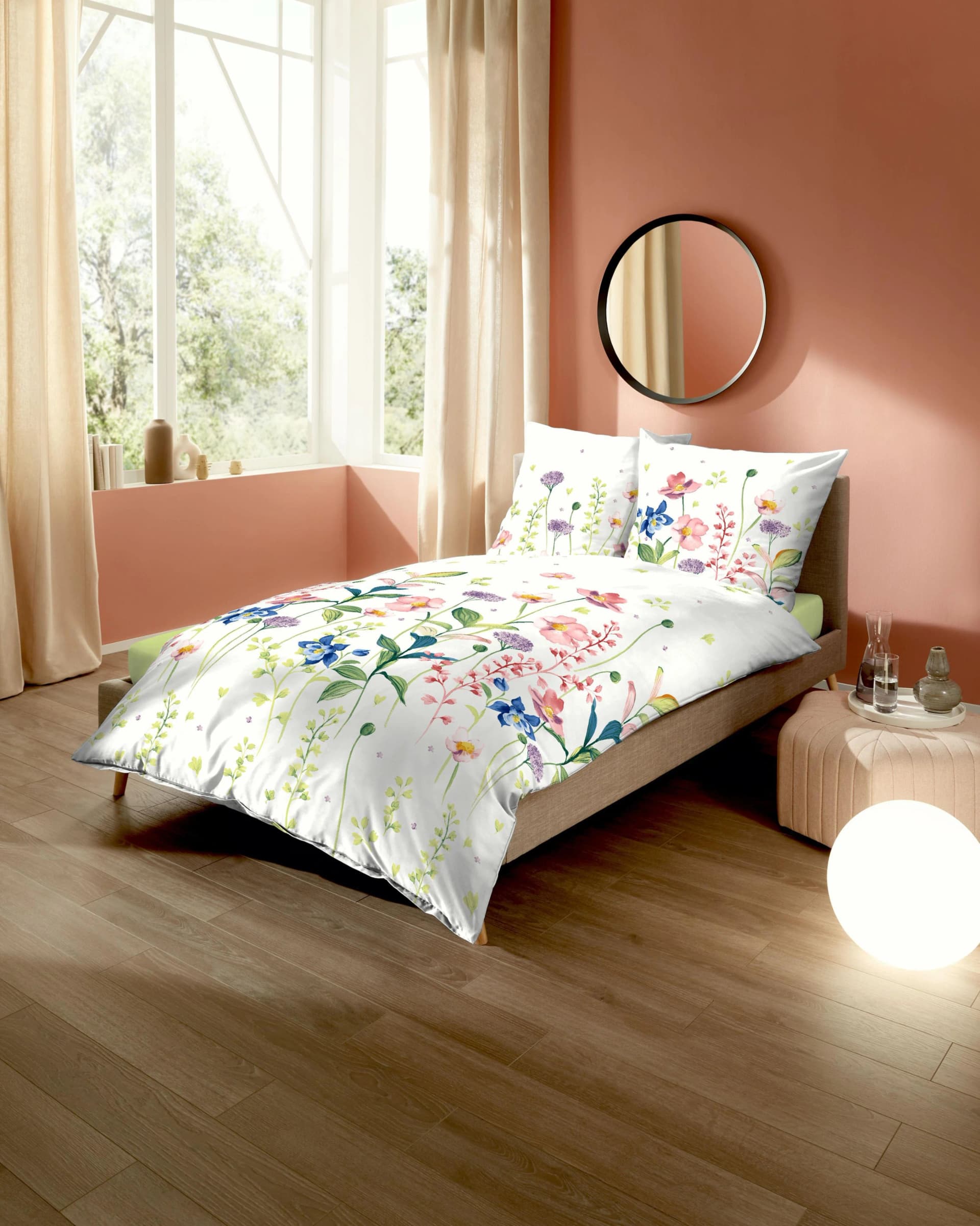 Kaeppel Bettwäsche Summer Meadow Bunt Perkal 100% Baumwolle