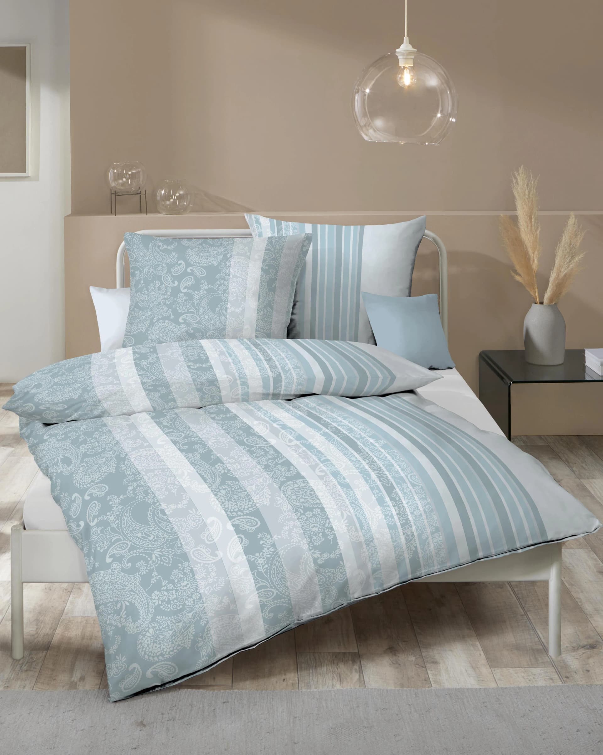 Kaeppel Bettwäsche Firenze Hellblau 100% Baumwolle Interlock-Jersey