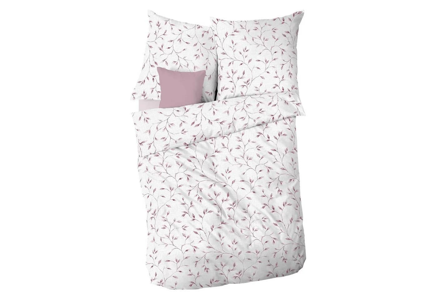 Kaeppel Bettwäsche Leaf Musselin 2-teilig Rosa Crinkle - Bild 4