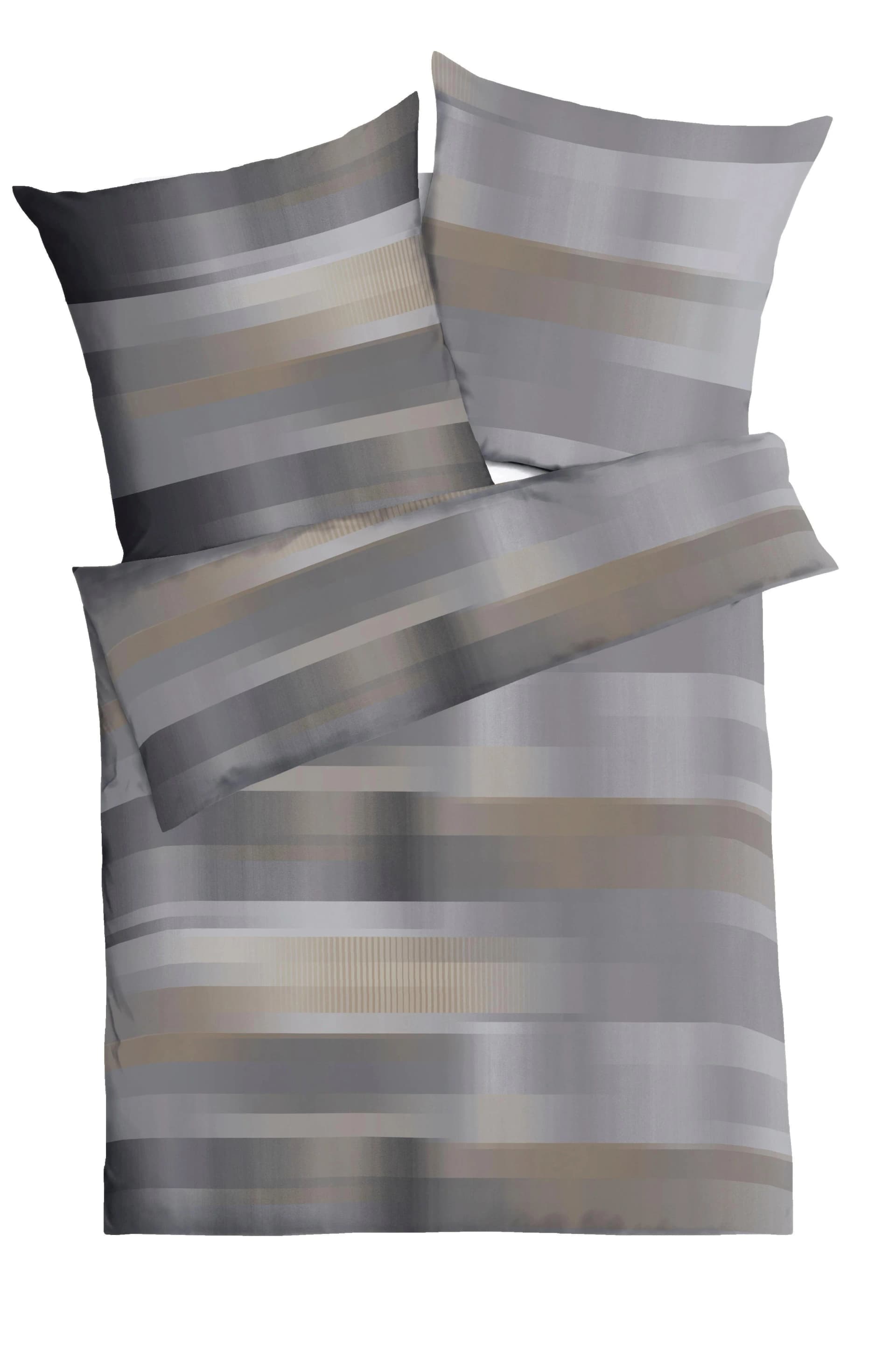 Kaeppel Bettwäsche Vision Mako-Satin Silber Gemustert