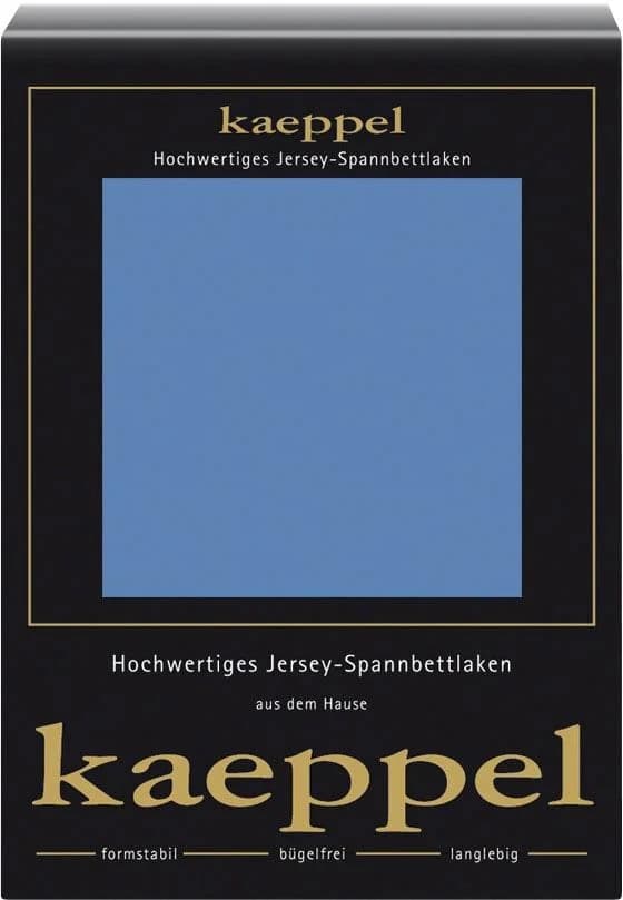 Kaeppel Spannbettlaken Jersey Baumwolle Elasthan Blau 200cm