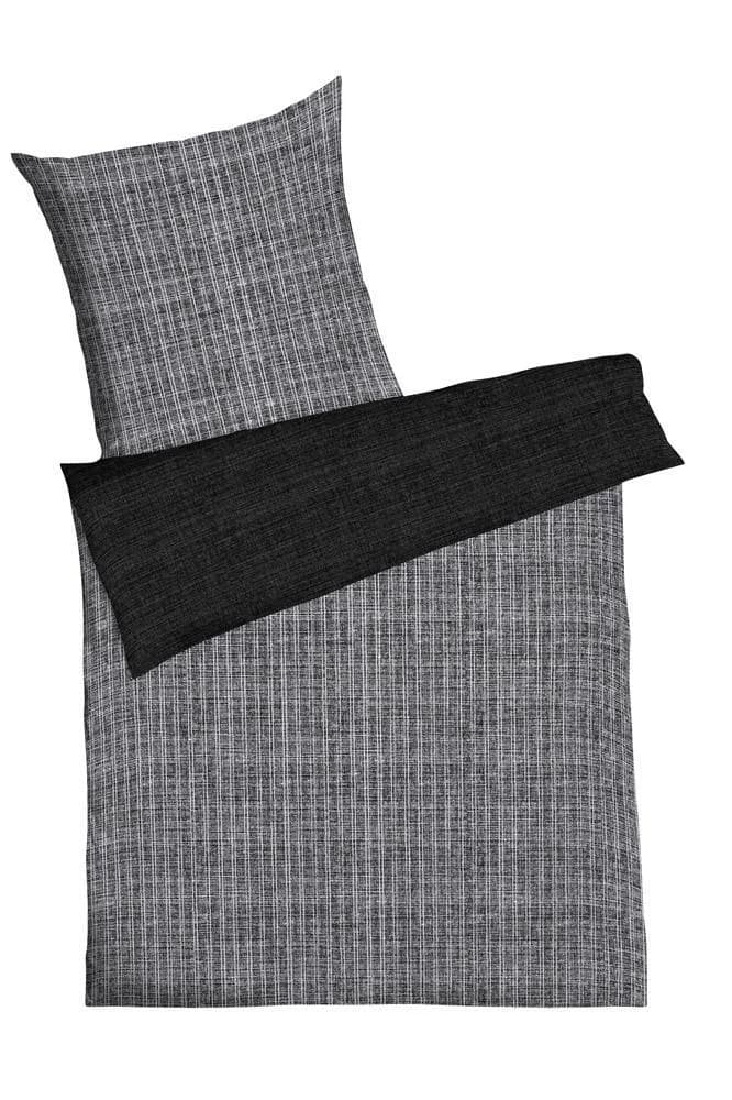 Kaeppel Bettwäsche Eternity Schwarz Grau Mako-Satin