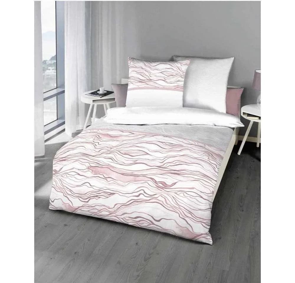 Kaeppel Bettwäsche Wave Mako-Satin Rosa 2-teilig