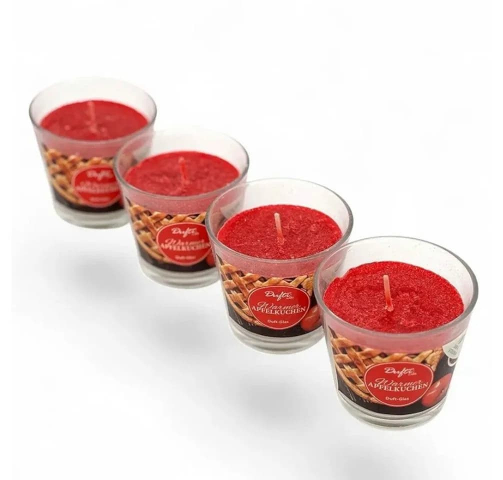 Gies Kerzen Duftkerze 4er Set Duftnote Warmer Apfelkuchen - Bild 2
