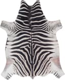 Obsession Rinderfell My Toledo Fellteppich Zebra-Optik Schwarz-Weiß 155x190 cm Bild 1
