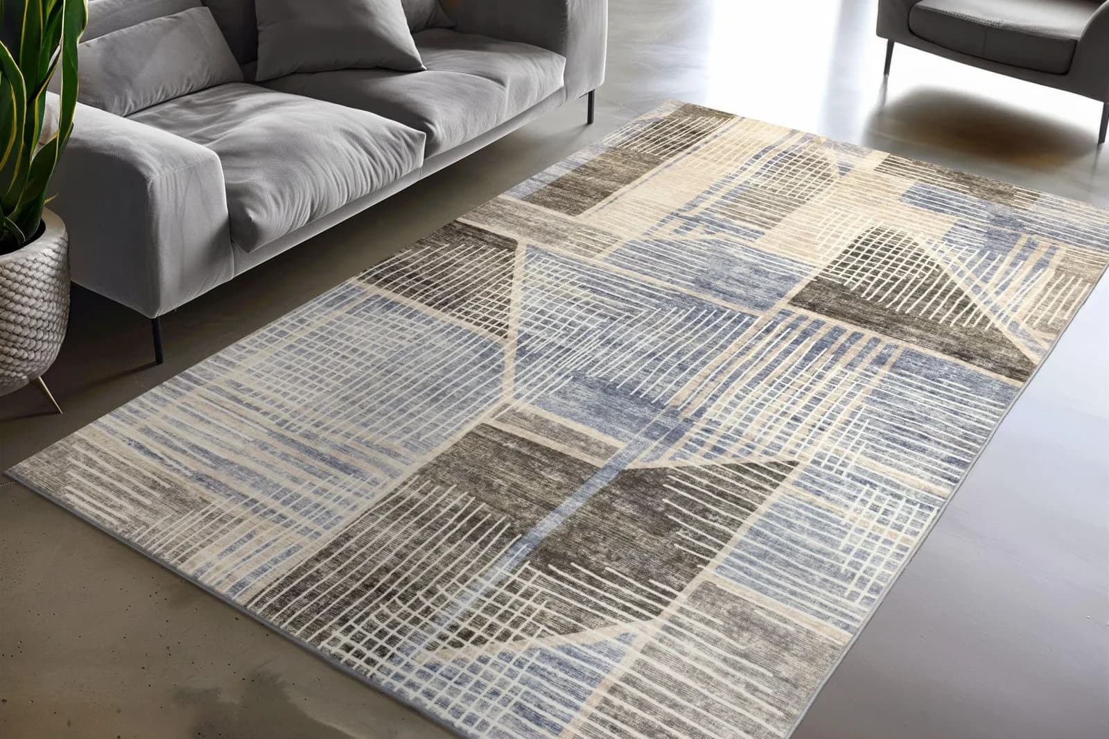 Obsession Teppich Avantgarde 104 Grau Taupe Modernes Design