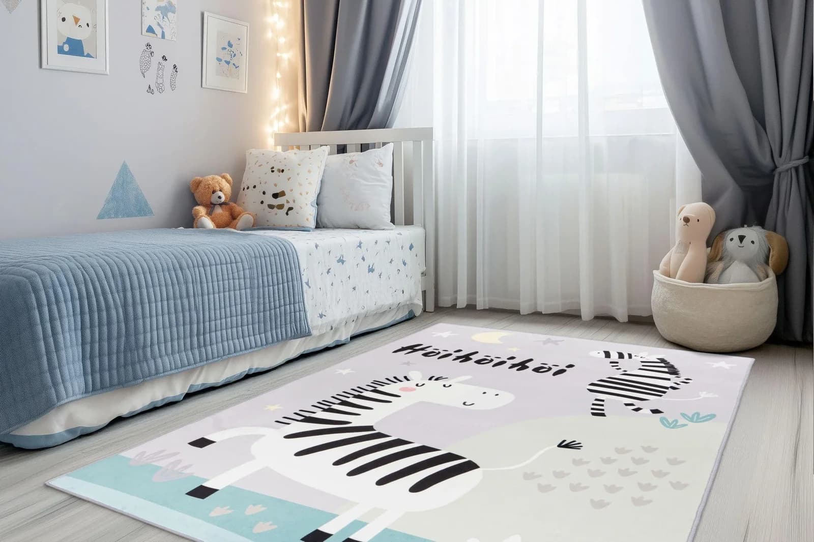 Obsession Kinderteppich Magic Kids ML 103 Grau Zebra Motiv