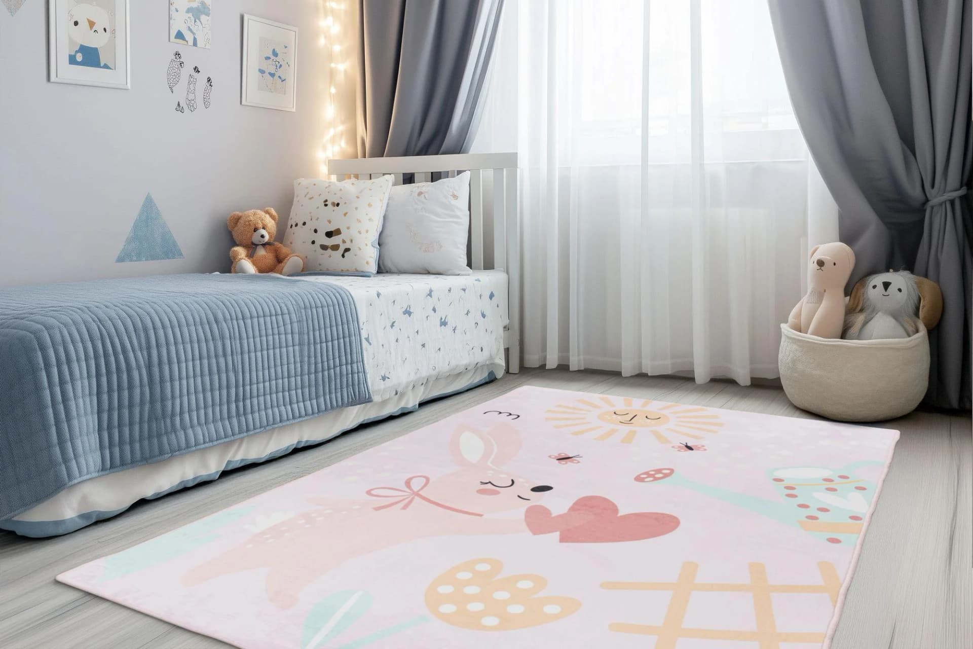 Obsession Magic Kids Kinderteppich Rosa Hasen Motiv