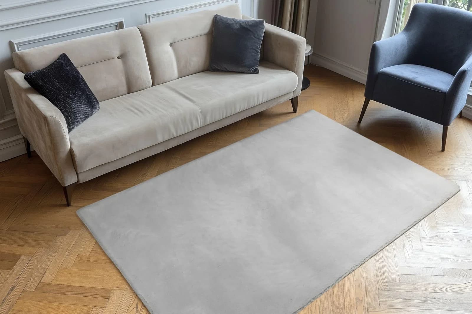 Obsession Fellteppich Milestone 600 Grau Polyester