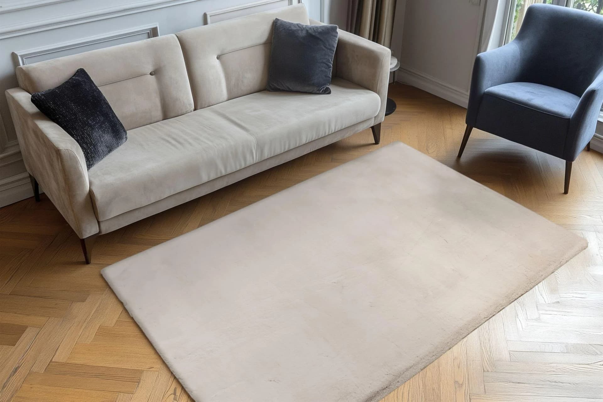Obsession Fellteppich Milestone 600 Taupe Uni Polyester