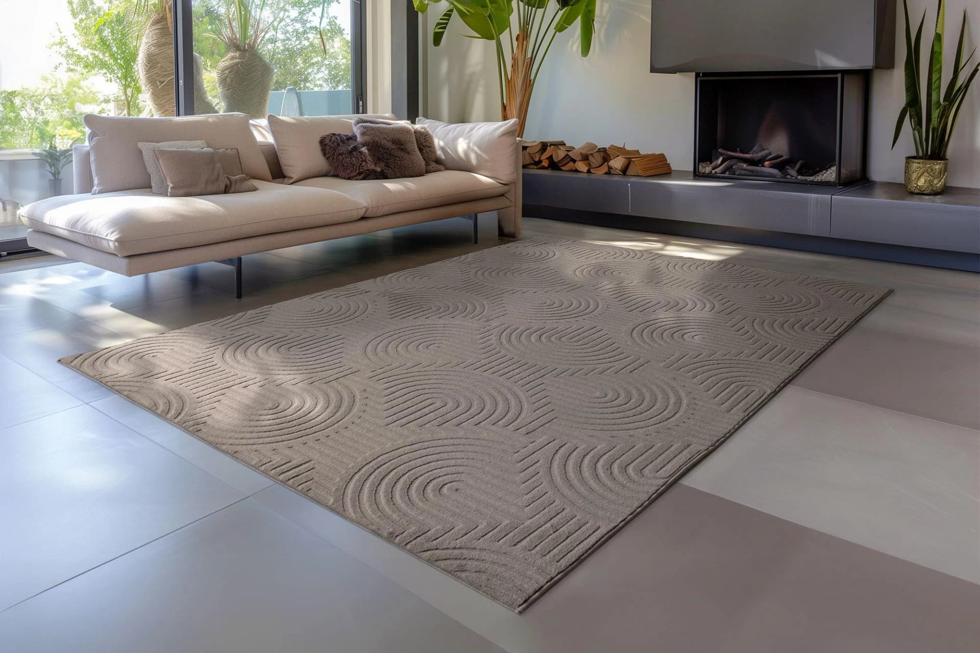 OBSESSION Teppich Zen Sei 200 Anthrazit Hoch-Tief-Effekt
