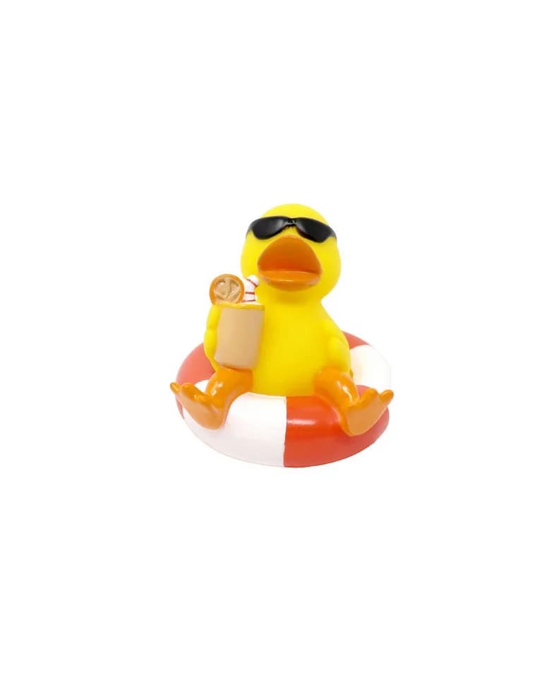 Close Up Badeente mit Schwimmring Summertime Quietscheente Gelb - Bild 4