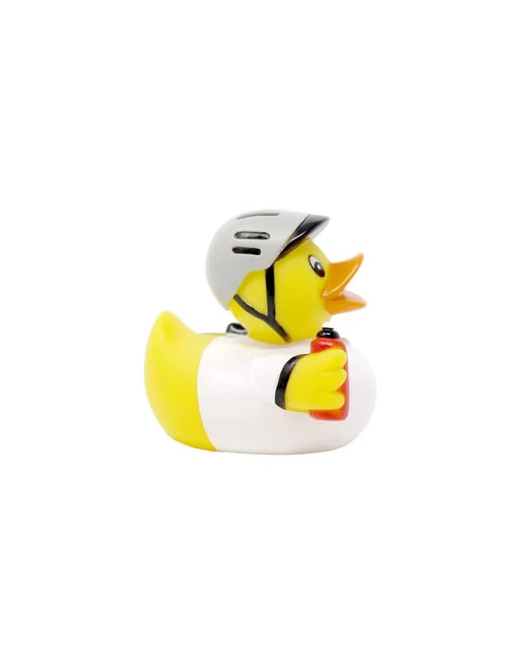 Close Up Badeente Fahrradfahrer Gelb PVC Quietscheente - Bild 4
