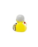 Close Up Badeente Fahrradfahrer Gelb PVC Quietscheente Bild 5