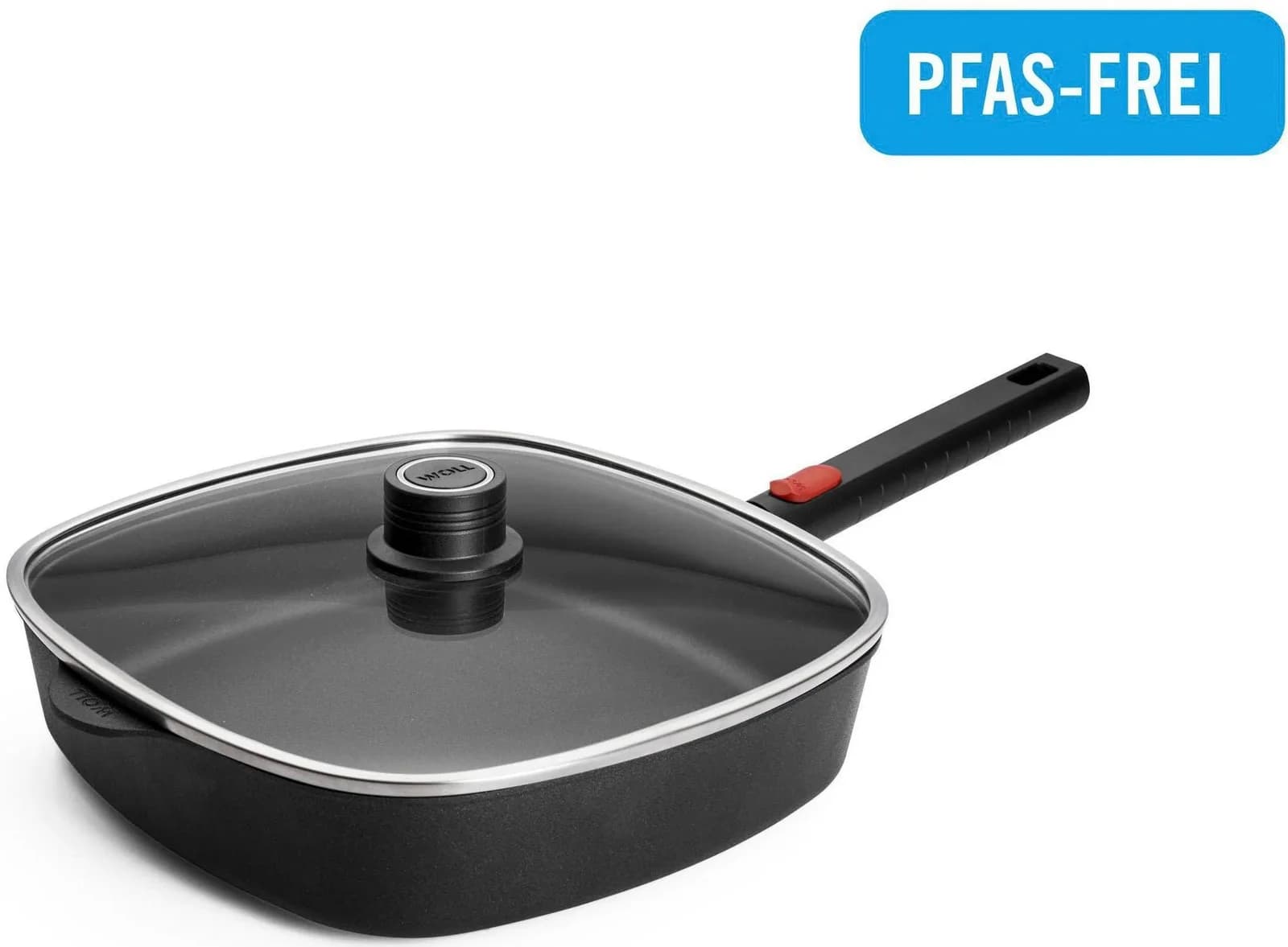 WOLL Eco Logic QXR Guss-Pfanne viereckig Schwarz mit Deckel