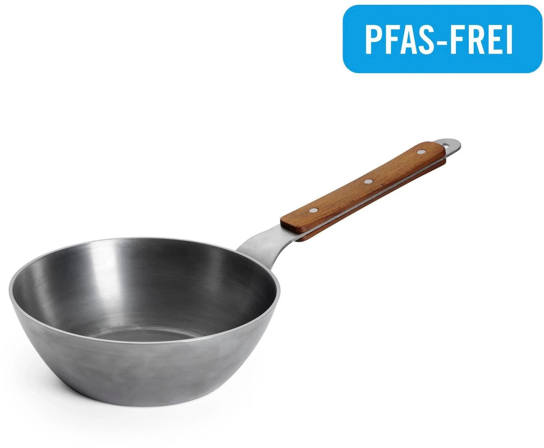 Woll Carbon Steel Hochrandpfanne Silber 20 cm