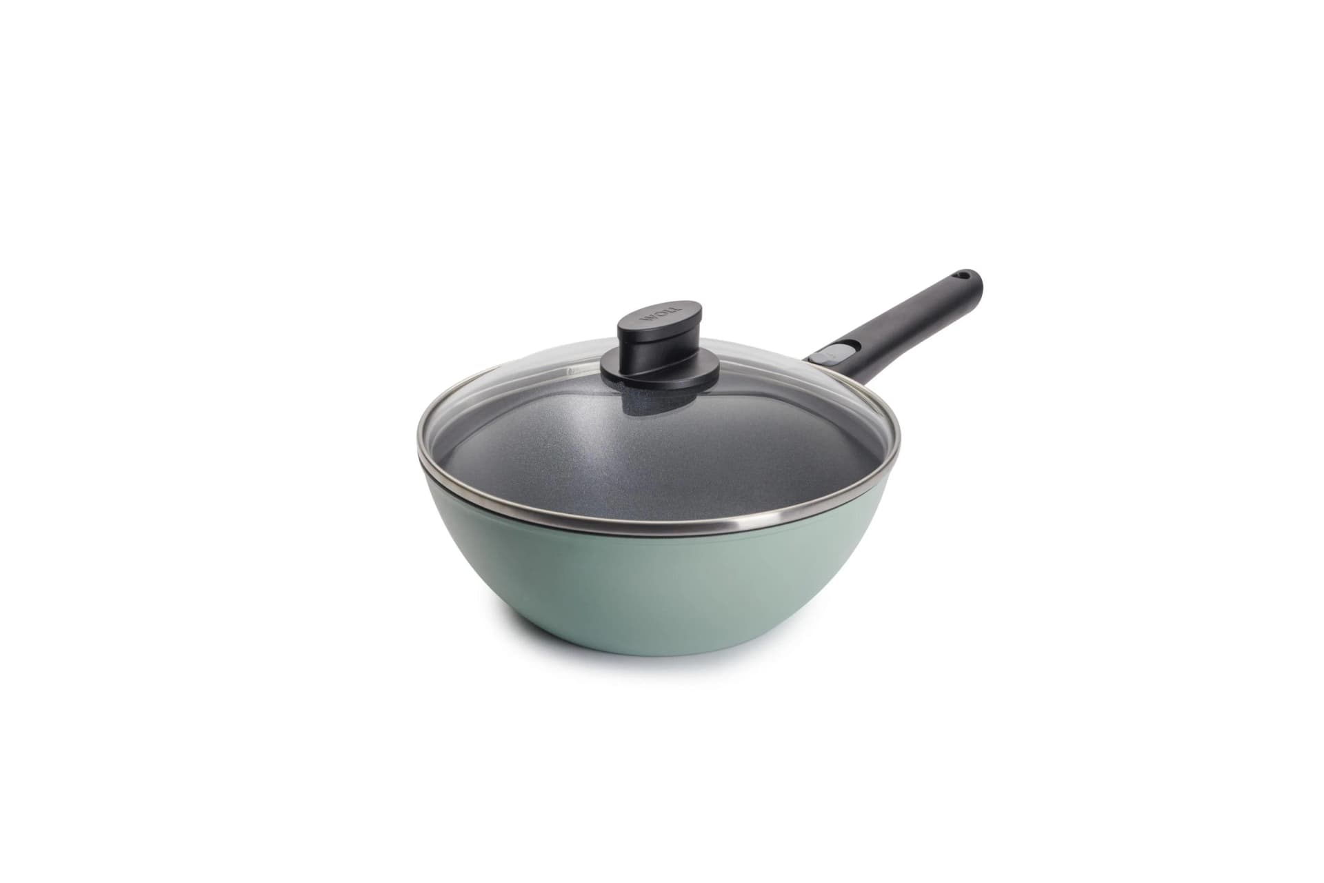 Wok WOLL MADE IN GERMANY Ecolour 24 cm Jadegrün Abnehmbarer Stiel